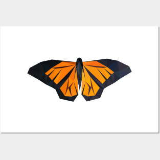 Low Poly Monarch Butterfly Posters and Art